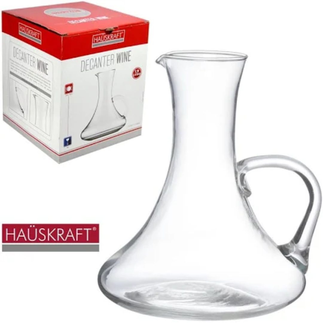 DECANTER DE VIDRO COM BICO + ALCA WINE HAUSKRAFT